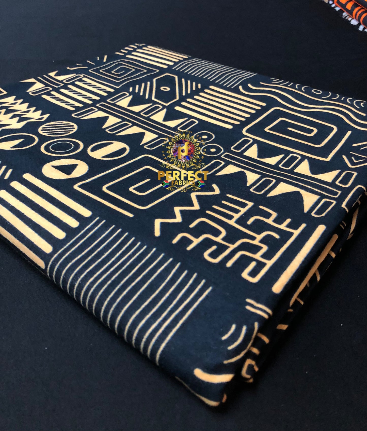 Black & Peach Tribal Ankara