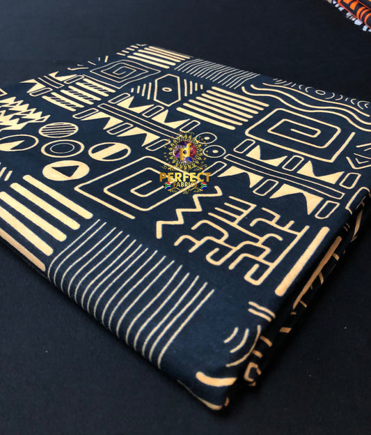 Black & Peach Tribal Ankara