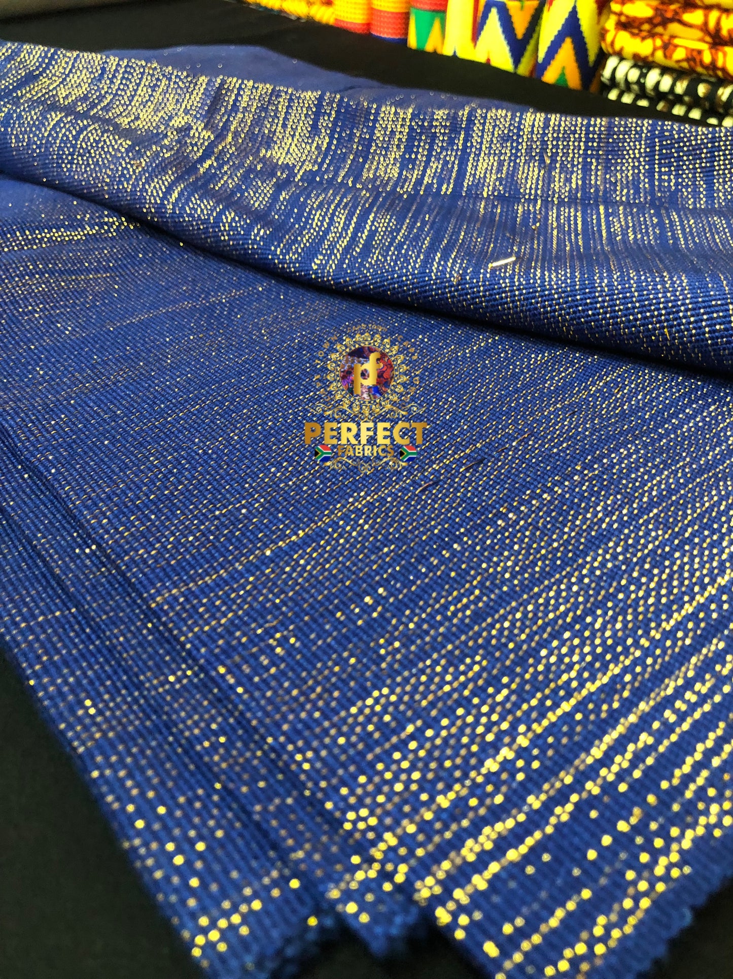 Fugu- Blue & Gold Shimmery Plain