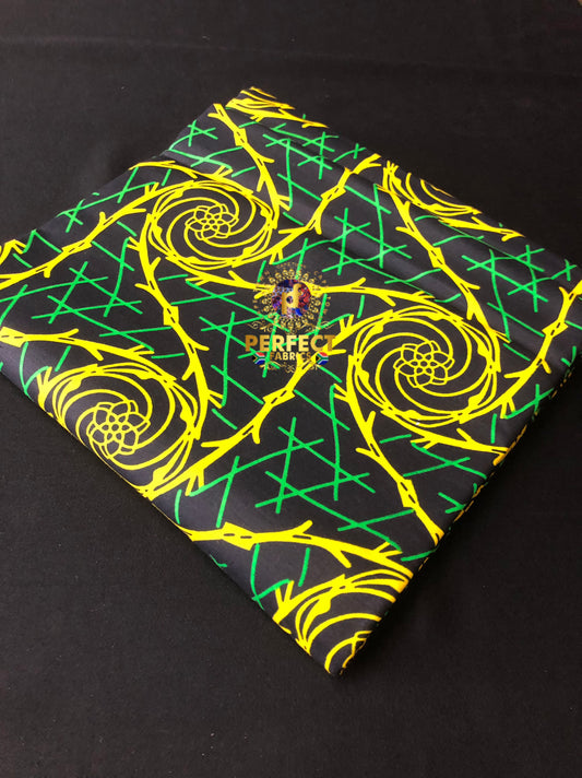 Green & Yellow Cotton Ankara