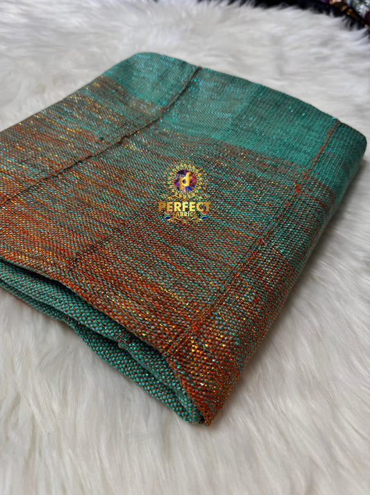 Turquoise & Orange Ombre Ashanti Kente