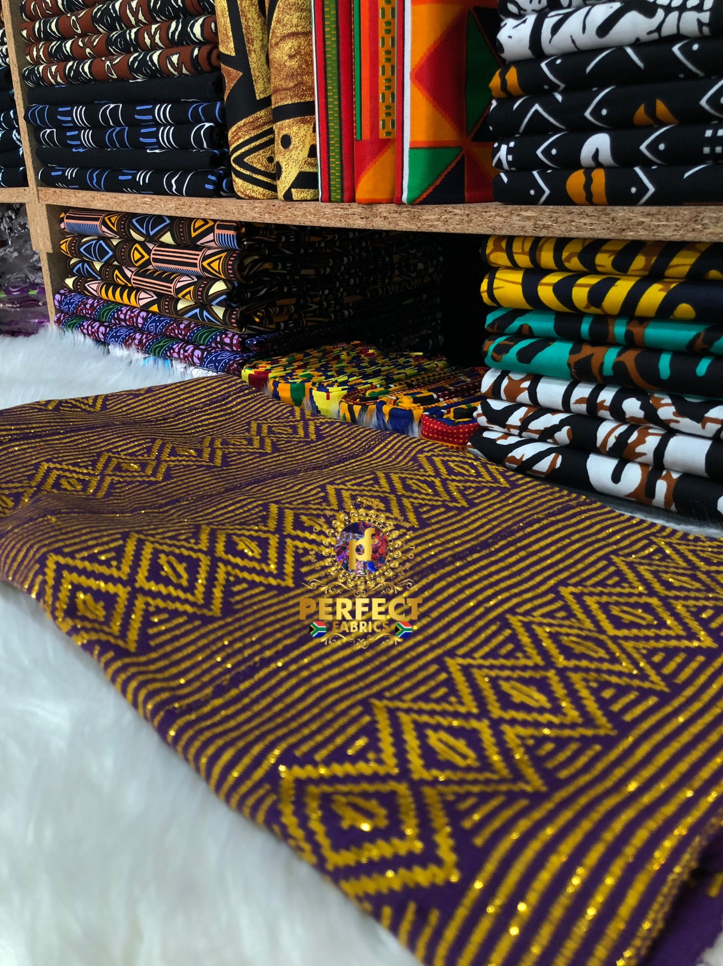 Purple & Gold Ashanti Kente
