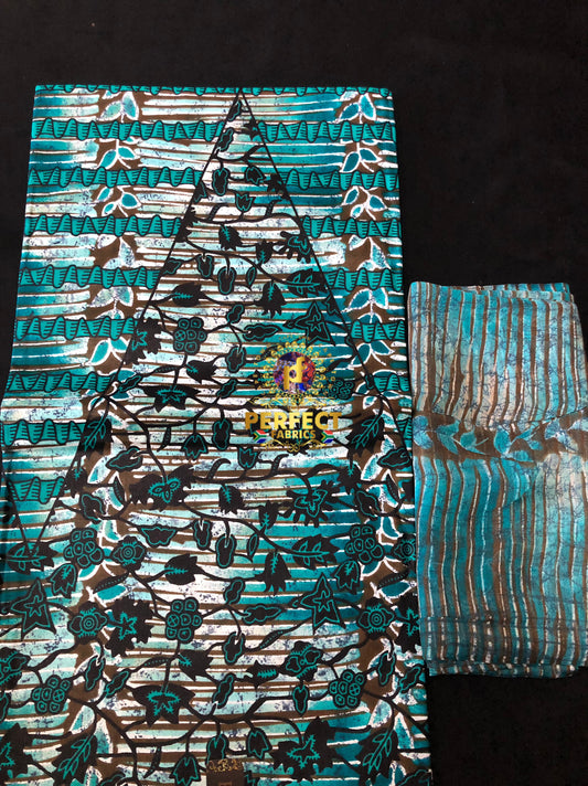 Ankara Cotton & Chiffon Set