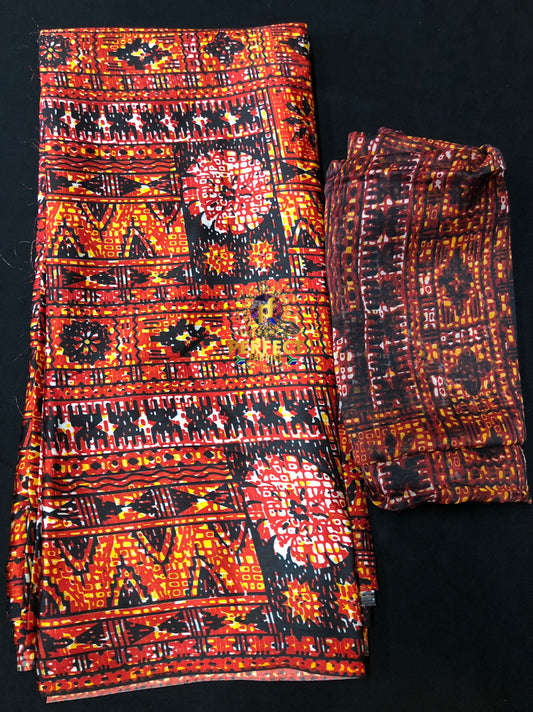 Unique Tribal Ankara Silk Set