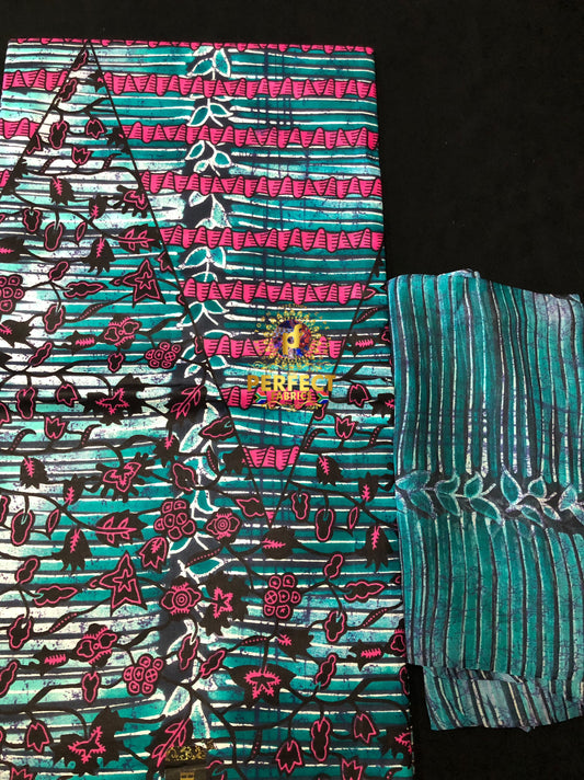 Ankara Cotton & Chiffon Set