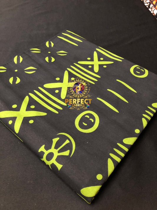 Black & Green Tribal Ankara