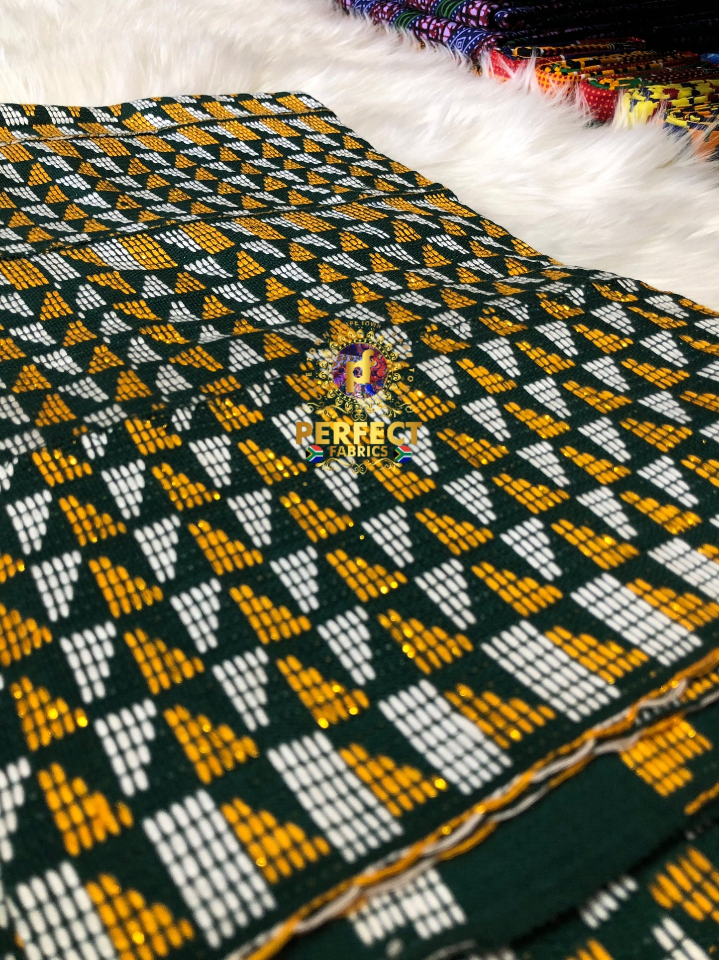 Green & Gold Ashanti Kente