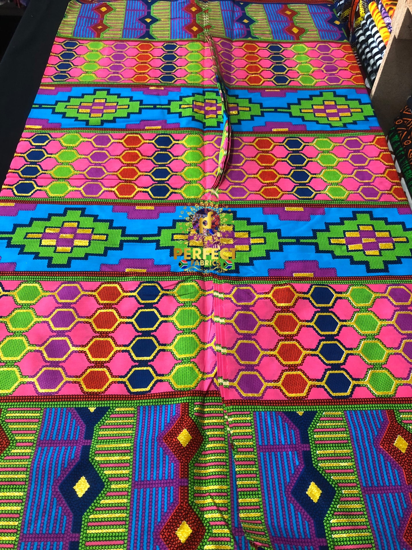 Unique Cotton Kente- Gold embellish