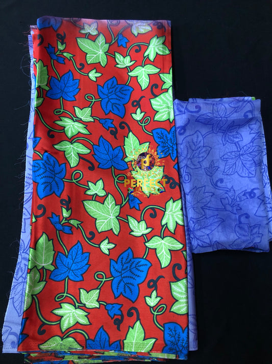 Floral Two Toned Silk Set