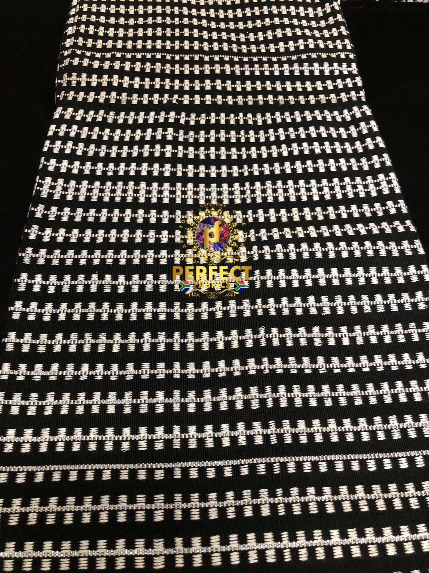 Black & White Fugu Kente