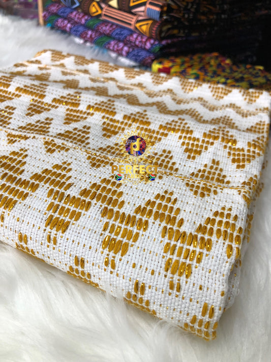 Gold & White Ashanti Kente